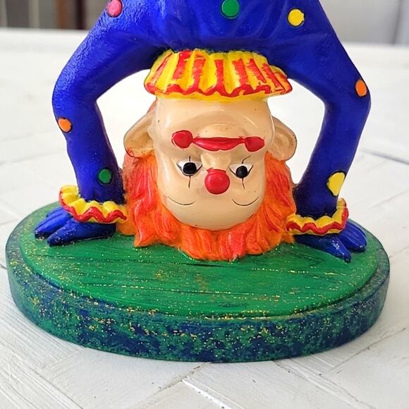 Collectible Clown Standing on his Head with Ball Between His Feet One of a Kind - Picture 2 of 9